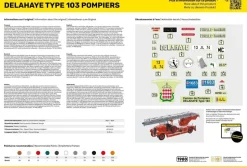 Maquette Camion de pompier Bonneville Delahaye type 103 - Heller