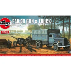 Maquette canon : Vintage Classics : Pak 40 Gun & Track - Airfix