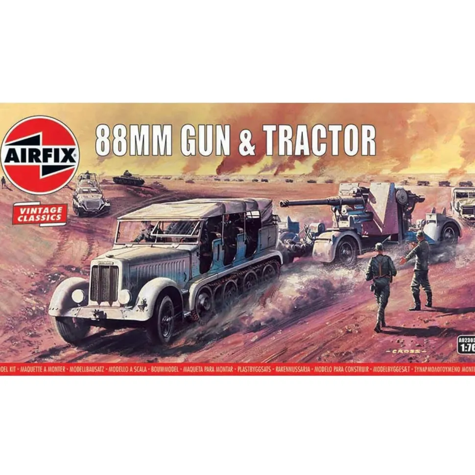 Maquette canon : Vintage Classics : 88mm Gun & Tractor - Airfix