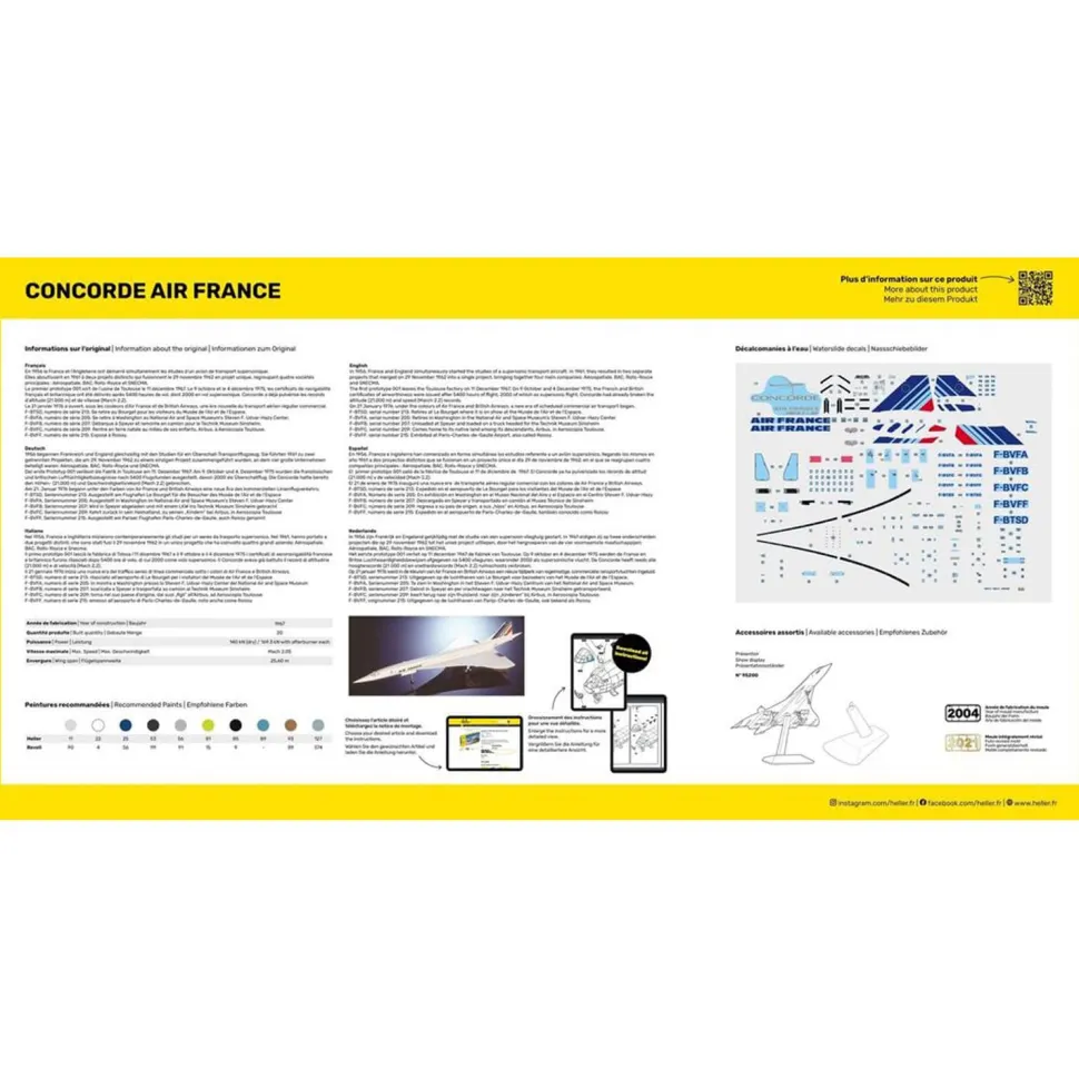 Maquette d'avion : Concorde AirFrance - Heller