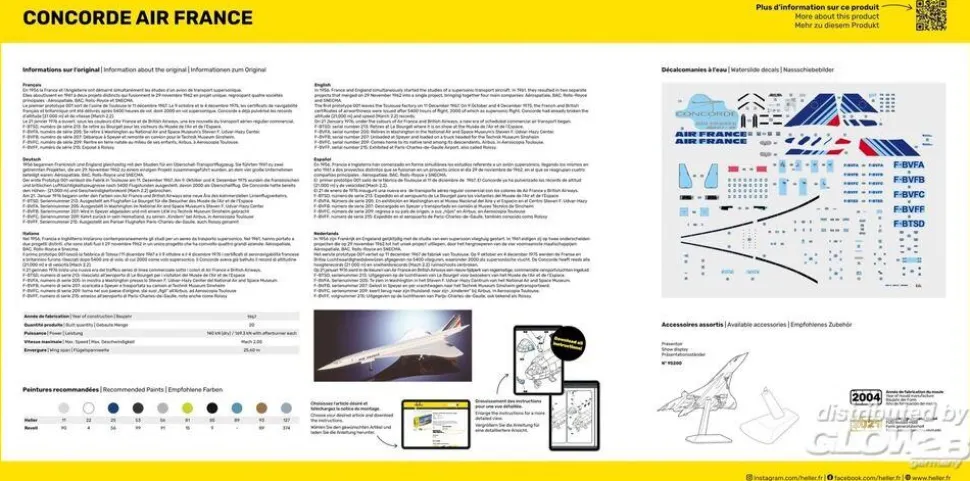 Maquette d'avion : Concorde AirFrance - Heller