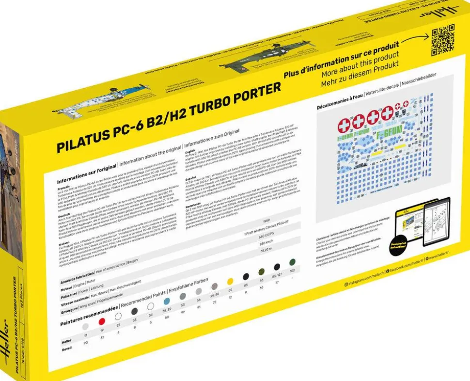 Maquette d'avion : PILATUS PC-6 B2/H2 Turbo Porter - Heller