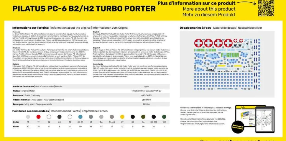 Maquette d'avion : PILATUS PC-6 B2/H2 Turbo Porter - Heller