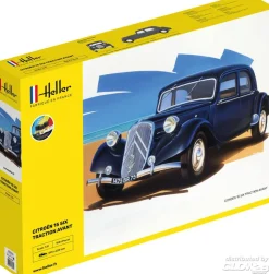 Maquette de voiture : Starter kit : Citroen 15 SIX Traction Avant - Heller