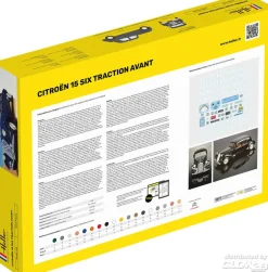 Maquette de voiture : Starter kit : Citroen 15 SIX Traction Avant - Heller