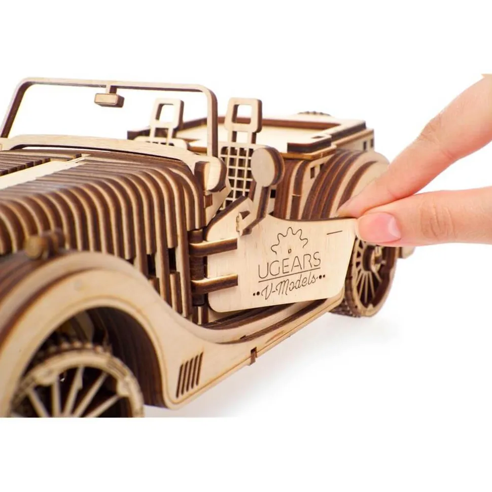 Maquette en bois voiture : Roadster VM-01, modèle mécanique - Ugears