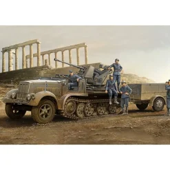Maquette Half-track : 3.7cm FlaK 37 auf Selbstfahrlafette : Sd.Kfz. 7/2 version de début - Trumpeter