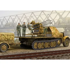 Maquette Half-track : 2cm FlaK 38 Flakvierling auf Selbstfahrlafette : Sd.Kfz. 7/1 version tardive - Trumpeter