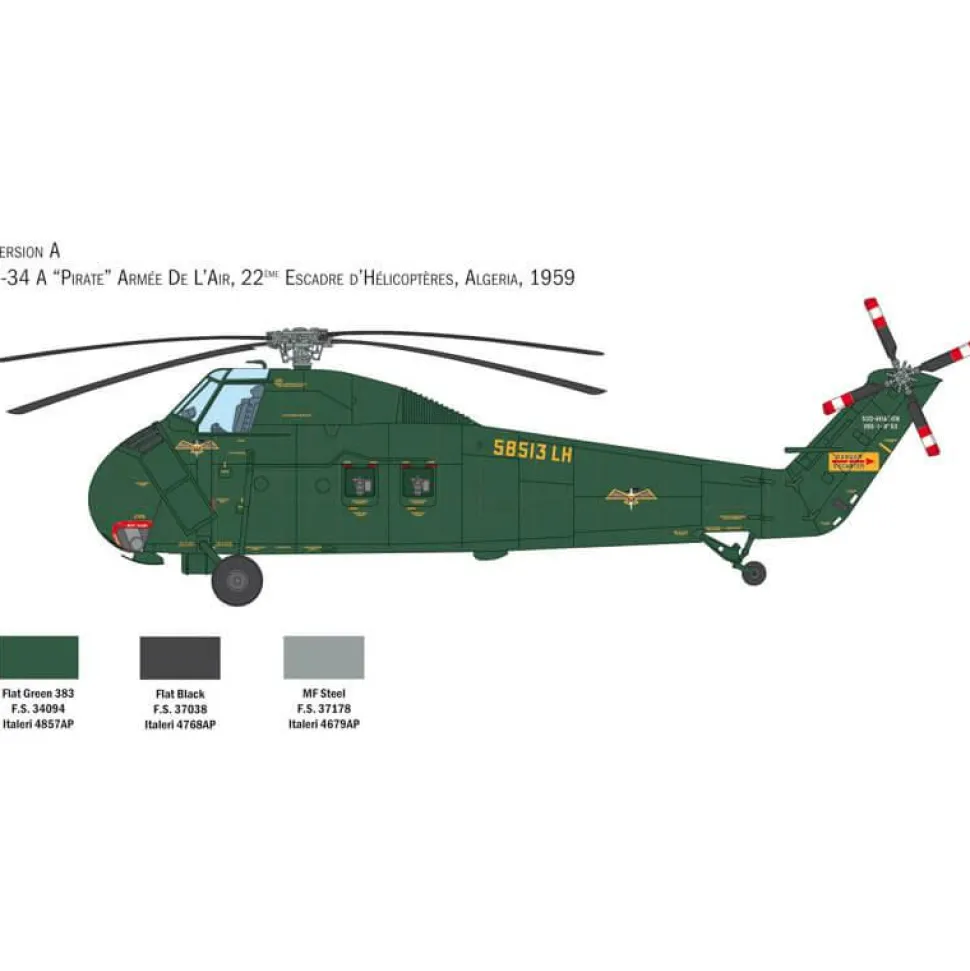 Maquette hélicoptère : H-34A Pirate / UH-34D - Italeri