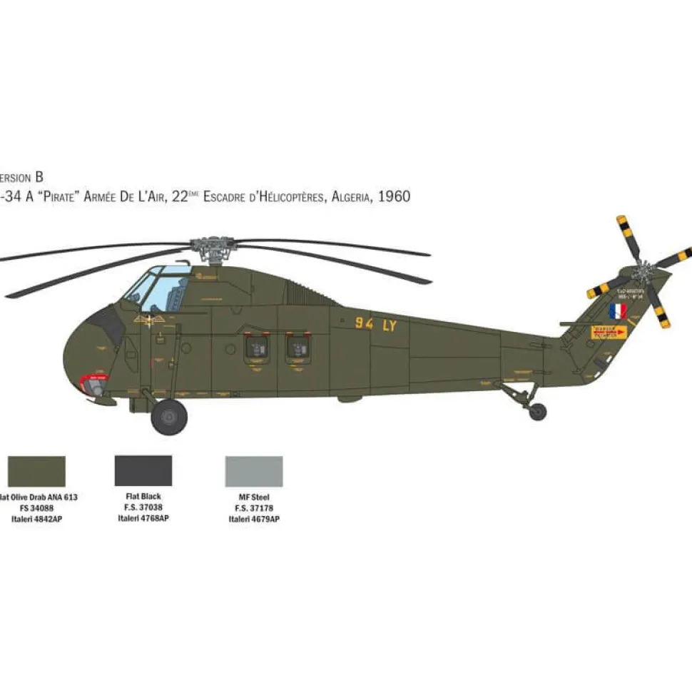 Maquette hélicoptère : H-34A Pirate / UH-34D - Italeri