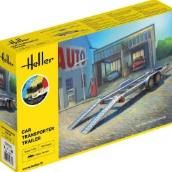 Maquette remorque : STARTER KIT transport de véhicule - Heller