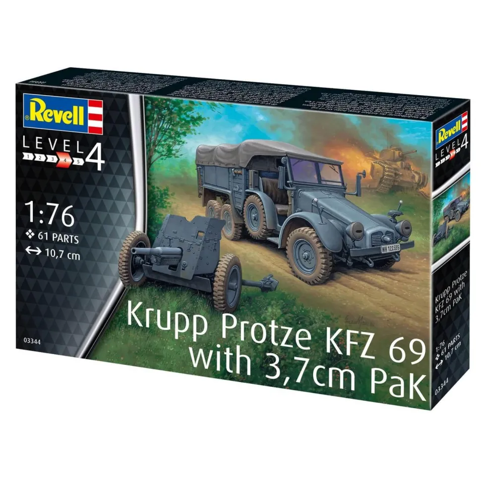 Maquette vehicule militaire : Krup Protze KFZ with 3.7 cm Pak - Revell