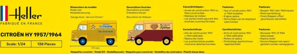 Maquette véhicule : Citroën HY 1957/1964 - Heller