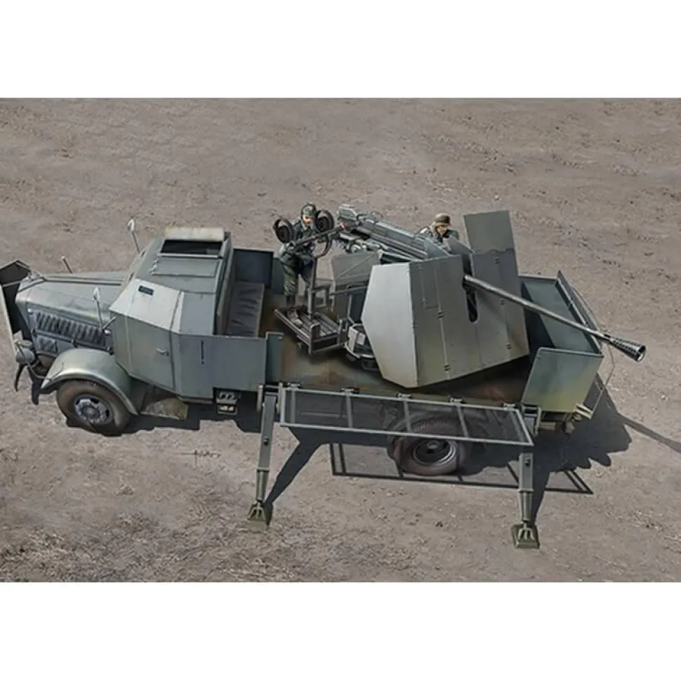Maquette Véhicule et accessoires de Guerre : L4500A avec 5cm Flak 41 II - Trumpeter