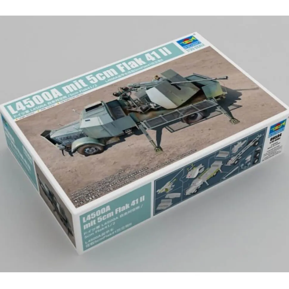 Maquette Véhicule et accessoires de Guerre : L4500A avec 5cm Flak 41 II - Trumpeter