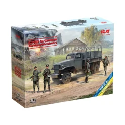 Maquette véhicule et figurines : G7107 en service allemand avec l'infanterie - ICM