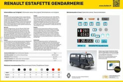 Maquette véhicule gendarmerie : Starter Kit : Renaut Estafette - Heller
