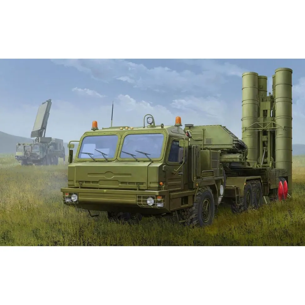 Maquette véhicule militaire : BAZ-64022 russe avec 5P85TE2 TEL S-400 - Hobby Boss