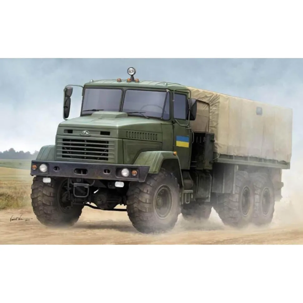 Maquette véhicule militaire : Ukraine KrAZ-6322 Camion cargo «Soldier» - Hobby Boss