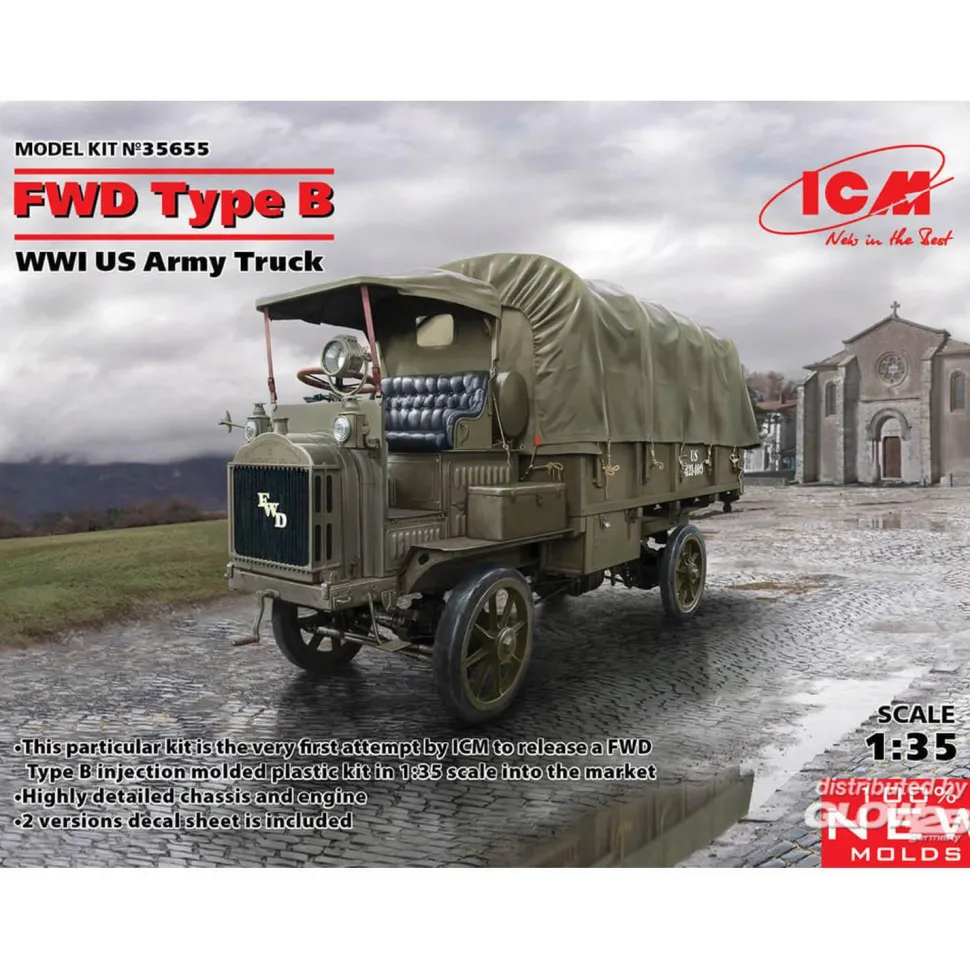 Maquette Véhicule militaire : FWD Type B, WWI US Army Truck - ICM