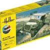 Maquette véhicule militaire : Kit : US 1/4 Ton Truck Trailer - Heller
