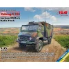 Maquette véhicule militaire : Unimog S 404, camion radio de l'armée allemande - ICM