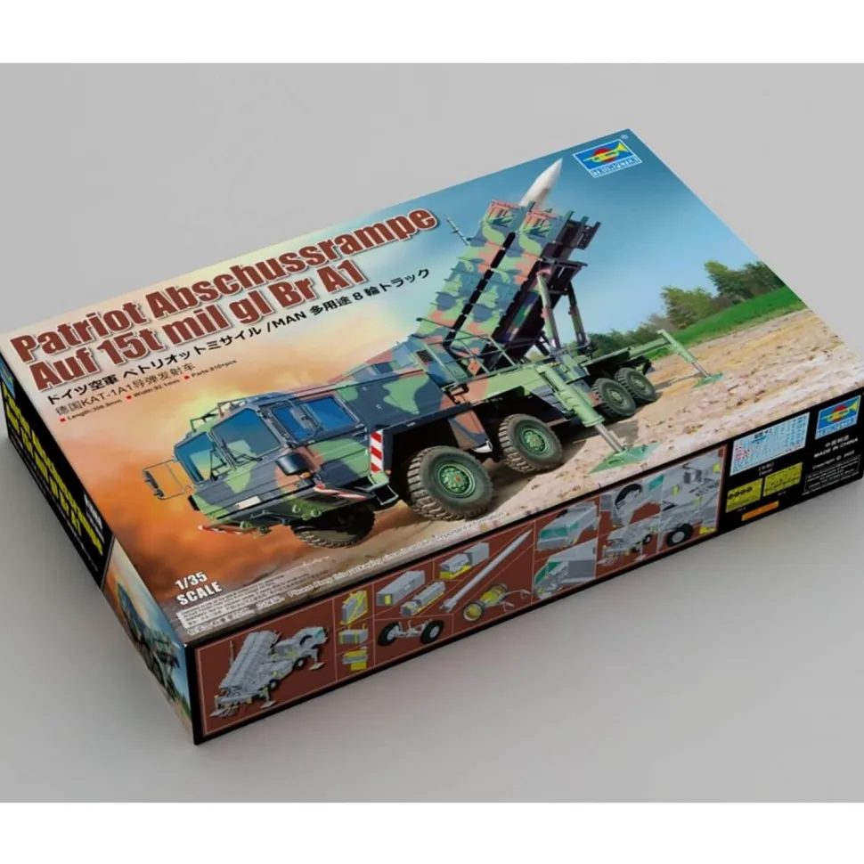 Maquette véhicule militaire : Patriot Abschussrampe Auf 15t mil gl Br A1 - Trumpeter
