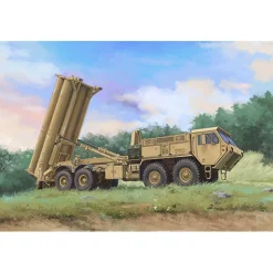 Maquette véhicule militaire : Défense de zone terminale à haute altitude (THAAD) - Trumpeter