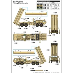 Maquette véhicule militaire : Défense de zone terminale à haute altitude (THAAD) - Trumpeter