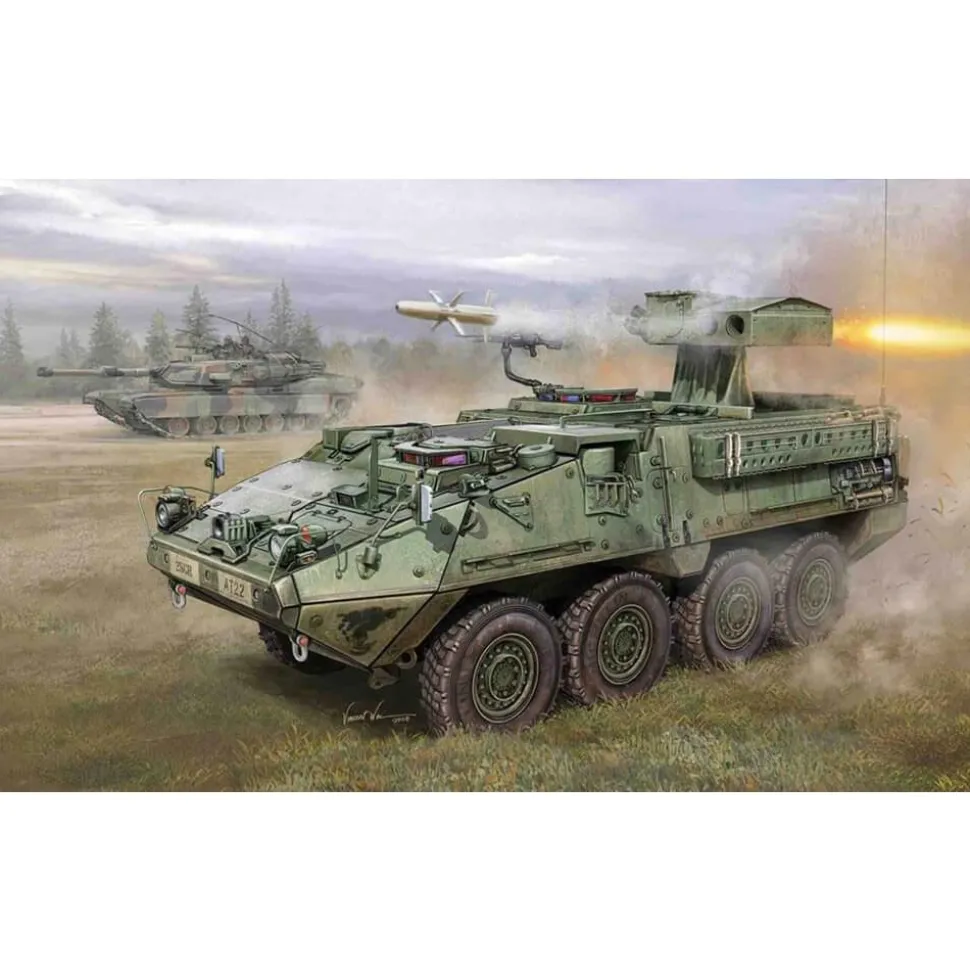 Maquette véhicule militaire : M1134 Stryker Anti Tank Guided Missile (ATGN) - Trumpeter