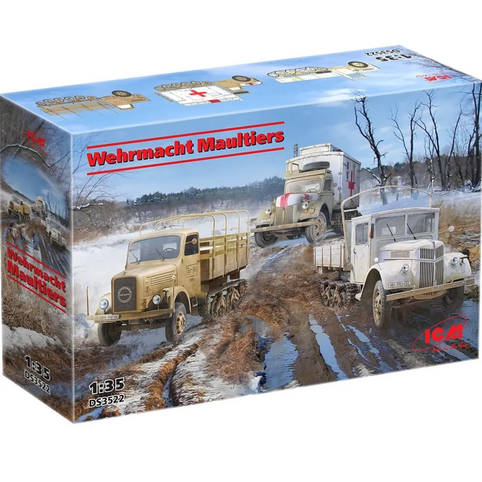 Maquette véhicules militaires : Wehrmacht Maultiers - ICM