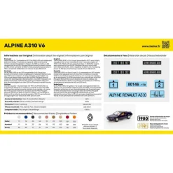 Maquette voiture : Alpine A310 - Heller