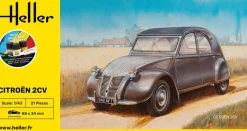 Maquette voiture : Kit : Citroën 2 CV - Heller