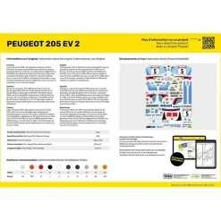 Maquette voiture : Kit complet : Peugeot 205 EV2 - Heller