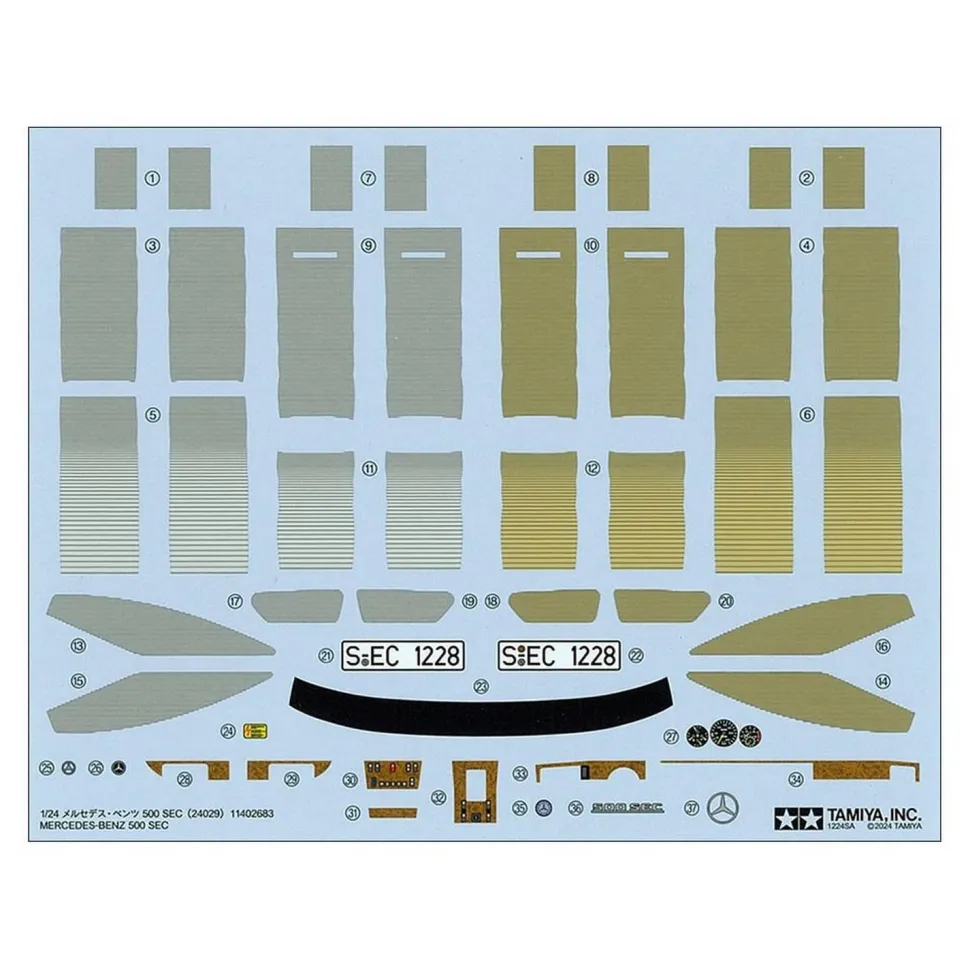 Maquette voiture : MERCEDES-BENZ 500 SEC en 1:24 - Tamiya