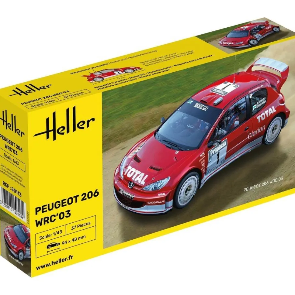 Maquette voiture : Peugeot 206 WRC 03 - Heller
