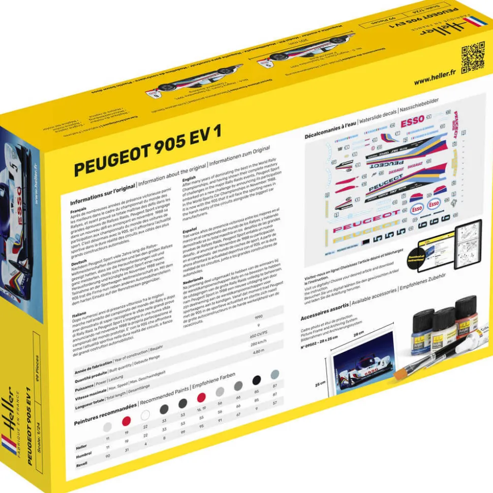 Maquette voiture : Peugeot 905 EV 1 - Heller
