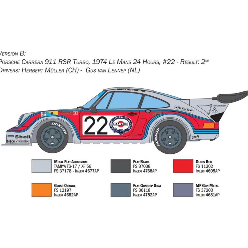 Maquette voiture : Porsche Carrera RSR Turbo - Italeri