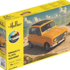 Maquette voiture : Starter kit : Renault 4 TL/GTL Sun Roof - Heller
