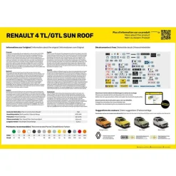 Maquette voiture : Starter kit : Renault 4 TL/GTL Sun Roof - Heller