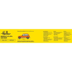 Maquette voiture : Starter kit : Renault 4 TL/GTL Sun Roof - Heller