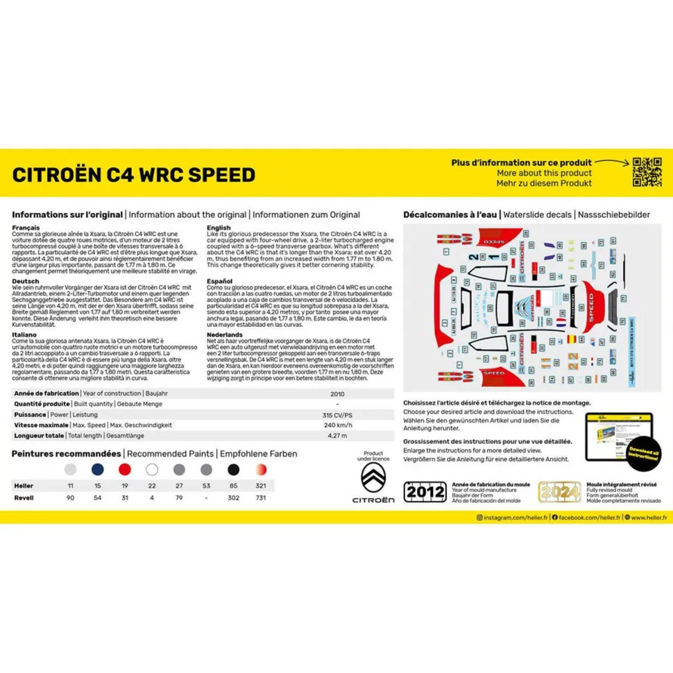 Maquette voiture : Starter kit : Citroën C4 - Heller