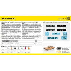 Maquette voiture : Starter Kit : K70 - Heller