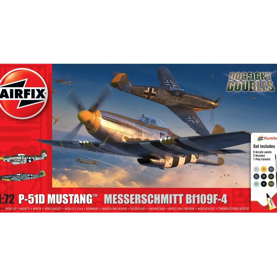 Maquettes : P-51D Mustang vs Bf109F-4 Dogfight Double - Airfix