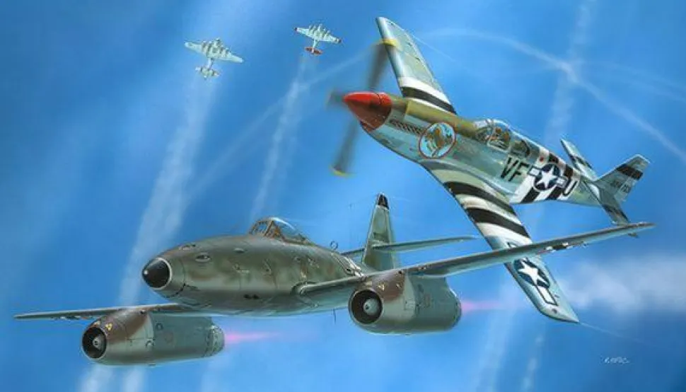 Maquettes avions : Messerschmitt Me262 & P-51B Mustang - Revell