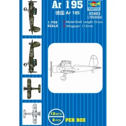 Maquettes avions : Set 12 mini avions Ar 195 - Trumpeter