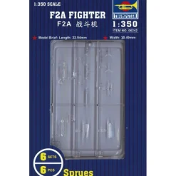 Maquettes avions : Set 6 mini avions F2A Fighter - Trumpeter