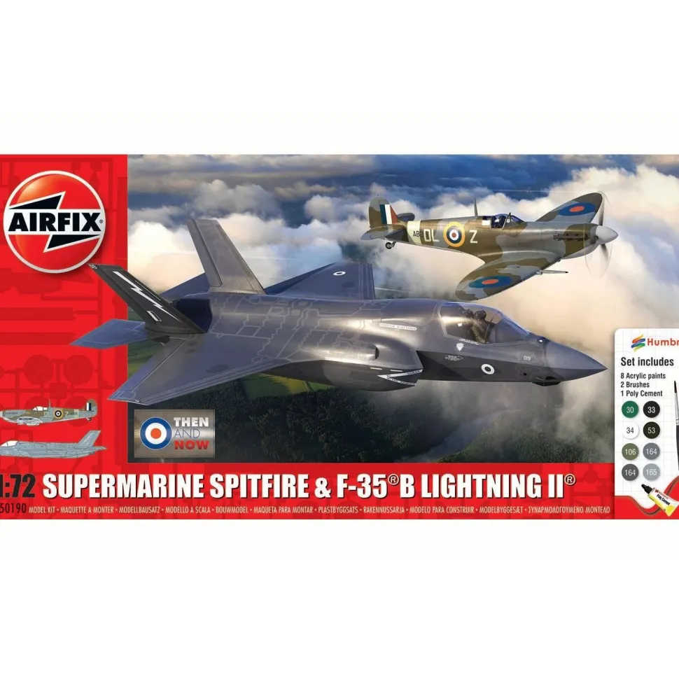 Maquettes avions : Then and Now : Spitfire Mk.Vc et F-35B Lightning II - Airfix