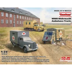 Maquettes Véhicules Militaire : Sankas' WWII Wehrmacht Ambulance - ICM