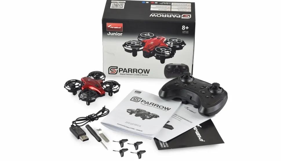 Mini Drone Sparrow Rouge Avec Controle Par Capteur Manuel - Amewi
